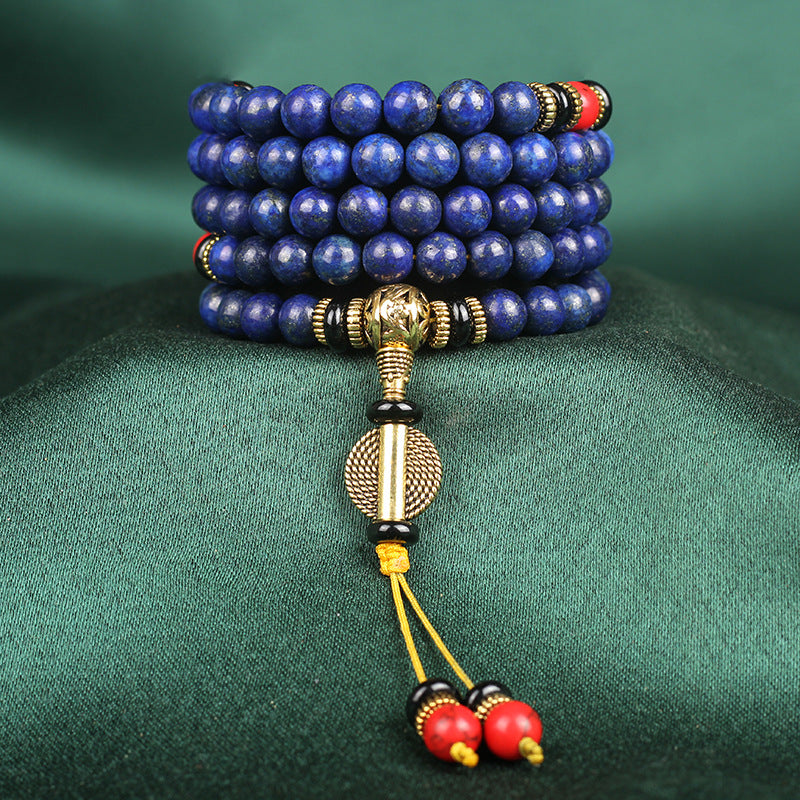 Lapis Lazuli 108 Bead Mala Bracelet