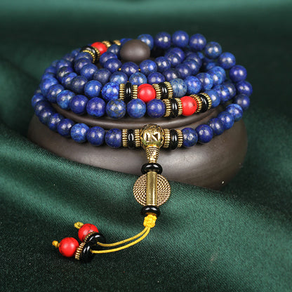 Lapis Lazuli 108 Bead Mala Bracelet