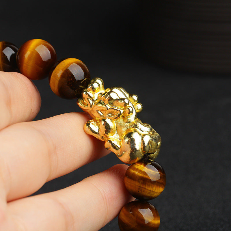 Yellow Tiger Eye Pixiu Bracelet