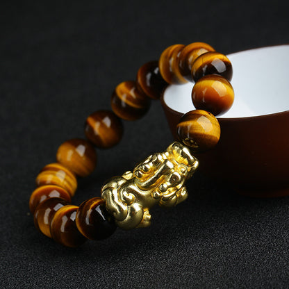 Yellow Tiger Eye Pixiu Bracelet