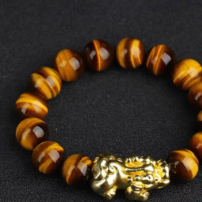 Yellow Tiger Eye Pixiu Bracelet