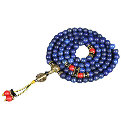 Lapis Lazuli 108 Bead Mala Bracelet