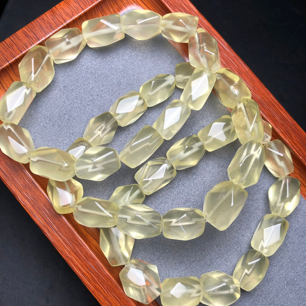 Random Faceted Lemon Citrine Bracelet